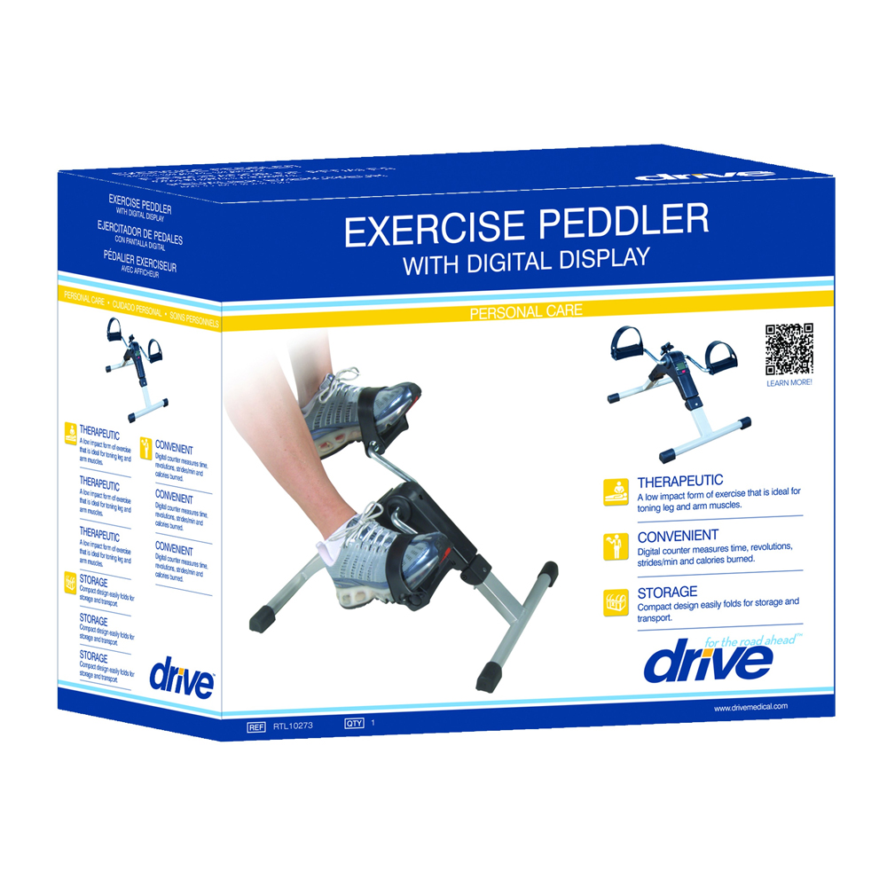 DRVRTL10273 Folding Exercise Peddler, with Electronic Display 1/EA