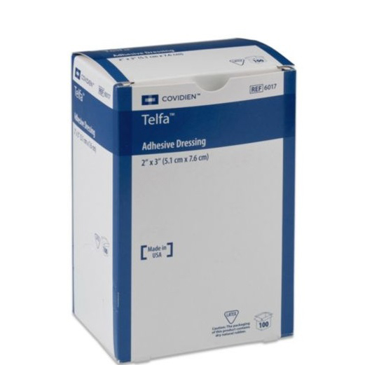 Z7643 Telfa Ouchless Cotton Adhesive Dressing, 3" x 4" 100EA/BX