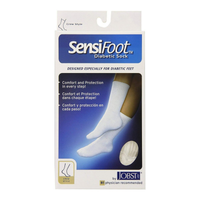 JOBST Sensifoot Mini-Crew Length Diabetic Stockings, Closed Toe, White, 1/PR [DISCONTINUED]