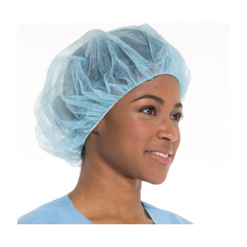 KC69803 Spunbond Bouffant Cap, Blue, X-Large, 27", 500EA/BX