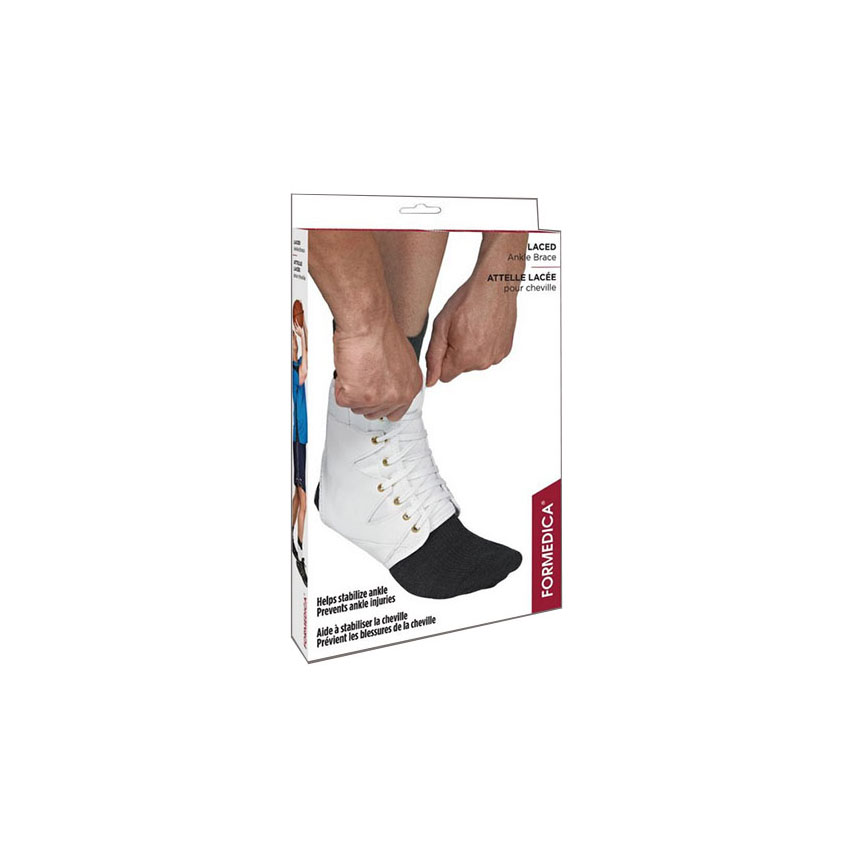 Ankle Brace, Laced, White 1/EA