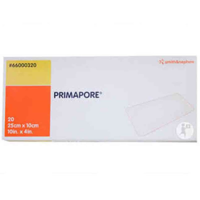 SN66000320 PRIMAPORE Adhesive Non-Woven Wound Dressing, Post-Operative, 25cm x 10cm, 20EA/BX
