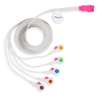 Z33111 Kendall DL Dual Connect Disposable Shielded V-Shaped Chest ECG Lead Wire, 10EA/BX