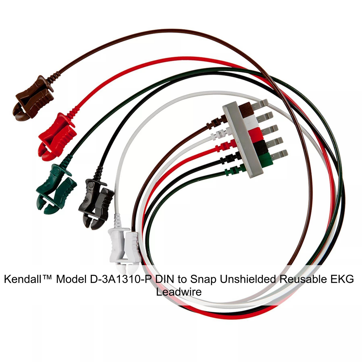 Z31245395A DIN To Snap Unshielded EKG Leadwire with Polyurethane Wire Coating, Red, L24", 10EA/BX