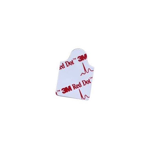 3M2330N Red Dot Resting EKG Electrode, Adult, 1.2" x 0.8", 1000EA/BX