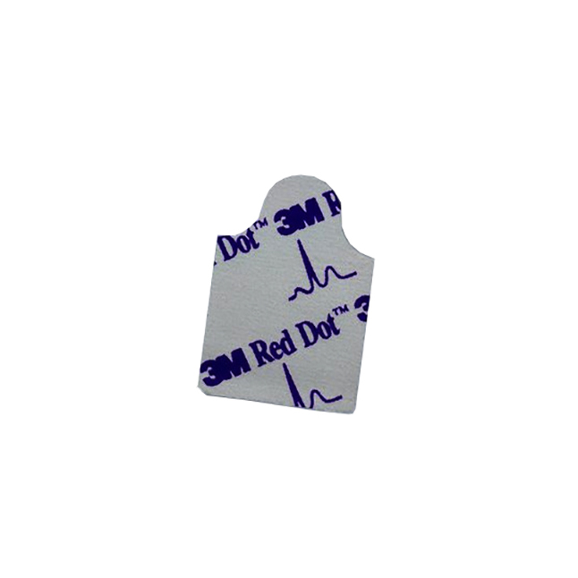 3M2360 Red Dot Resting EKG Electrode, Adult, w/Aggressive Adhesive, 1.2" x 0.8", 1000EA/BX