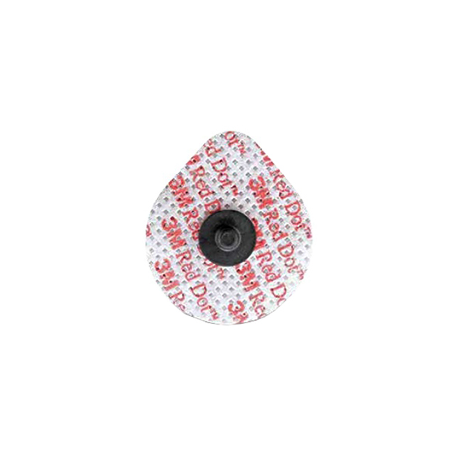 3M2268-3 Red Dot Soft Cloth ECG Monitoring Electrode, Adult/Pediatric, 3EA/BX