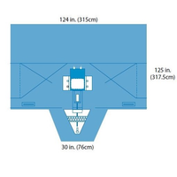 A29574 Robotic Drape with Attached Leggings, 124x125", 8EA/BX
