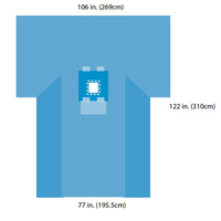 A29496 Minor Procedure Drape, Sterile, 106" x 122", 10EA/BX