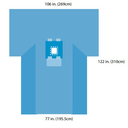 A29496 Minor Procedure Drape, Sterile, 106" x 122", 10EA/BX