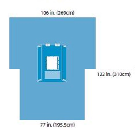 A9428 Cardinal Health Laparoscopic Cholecystectomy Drape with Pouches, 8EA/BX