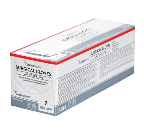 2D72LT85 Protexis Latex Ortho Surgical Glove, Size 8.5, Length 11.6", Brown, 40EA/BX