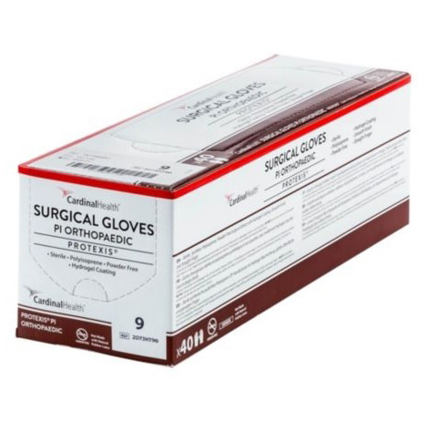 2D73HT85 Protexis PI Orthopaedic Surgical Glove, Size 8.5, Length 12.0", Brown, 40PR/BX