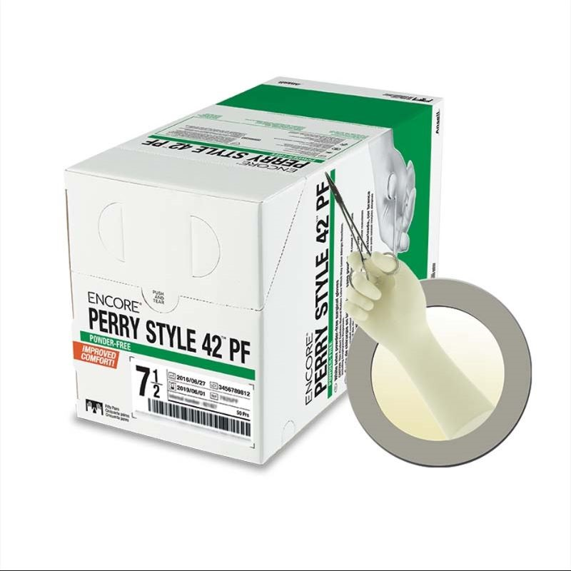 AN5711101PF ENCORE Perry Surgical Glove, Style 42, Size 6.0, 50PR/BX