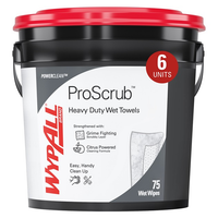 KC91371 WypAll PowerClean ProScrub Heavy Duty Wet Towels, Bucket, 6EA/BX