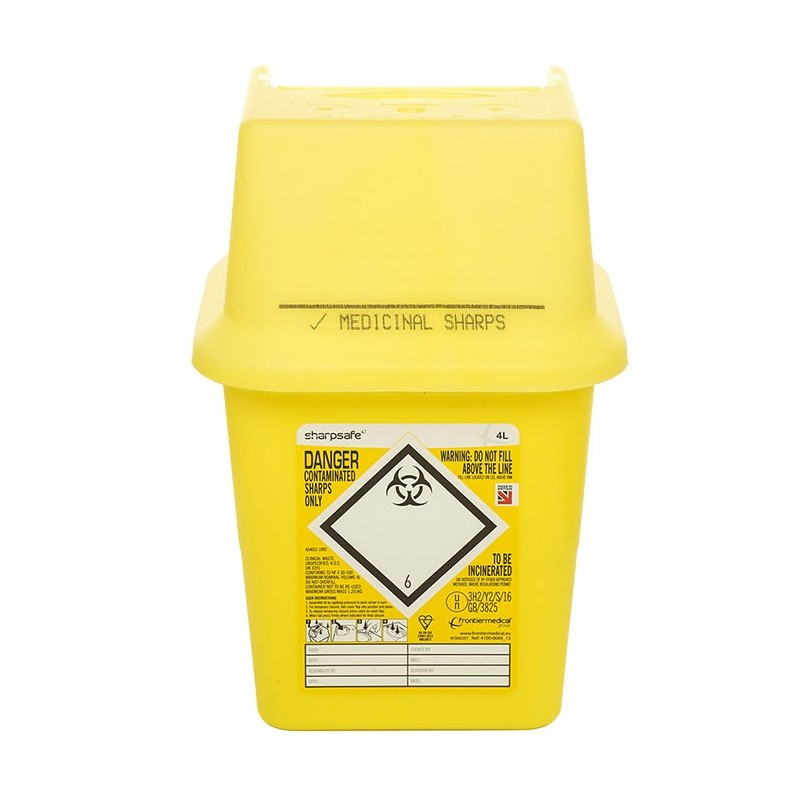 41005430 Sharpsafe Sharps Container, 4L, 50EA/BX