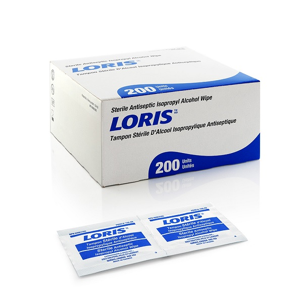 LP104-03 LORIS Sterile Antiseptic Isopropyl Alcohol Wipe, 200EA/BX