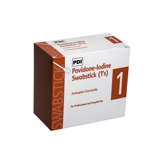 S42050 Prep Swabstick, 10% Povidone-Iodine, 50EA/BX