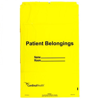 MDC-WHT Personal Belonging Bag, Drawcord, 21" x 19", White, 250EA/BX