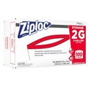 SCJ682253 SC Johnson Professional Ziploc Brand Storage Bags, 2GL, 100EA/B