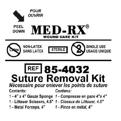 85-4032 Med-Rx Suture Removal Tray, 1/EA