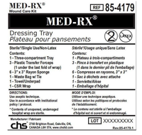 85-4179 Med-Rx Dressing Tray, 100EA/BX