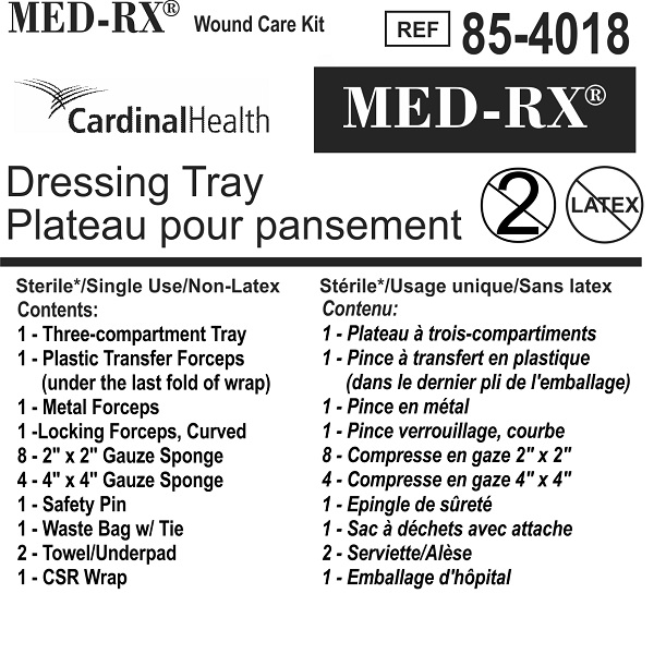 85-4018 Dressing Tray, 30EA/BX