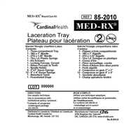 85-2010 Med-Rx Laceration Tray, 25EA/BX