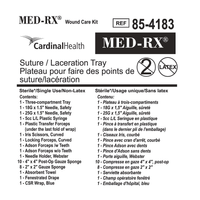 85-4183N Med-Rx Suture and Laceration Tray, 25EA/BX