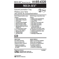 85-4320 Med-Rx Suture and Laceration Tray, 25EA/BX