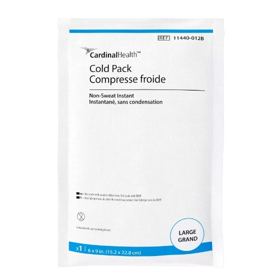 11440-012B Non Sweat Instant Cold Pack, Large, 6 x 9IN, 12EA/BX