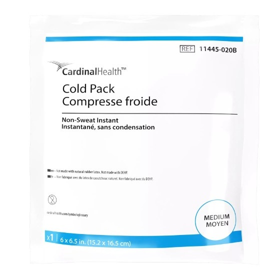 11440-512B Non Sweat Instant Cold Pack, Small, 4.5 x 9IN, 24EA/BX