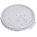 5HDL White Plastic Flat Lid Fits 5 Oz Plastic Cups, White, 100EA/BX [DISCONTINUED]