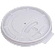 5HDL White Plastic Flat Lid Fits 5 Oz Plastic Cups, White, 100EA/BX [DISCONTINUED]