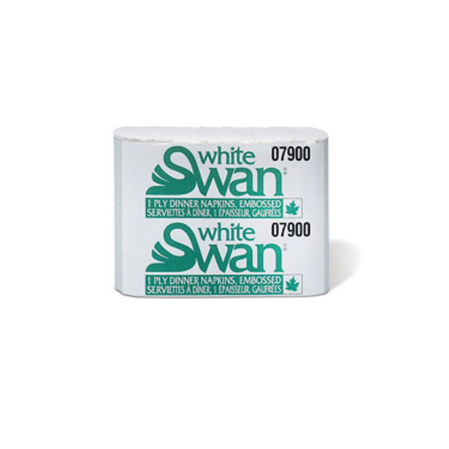 KRG07900 Swan Dinner Napkin, White, W15.8" x L16.8", 3000EA/BX