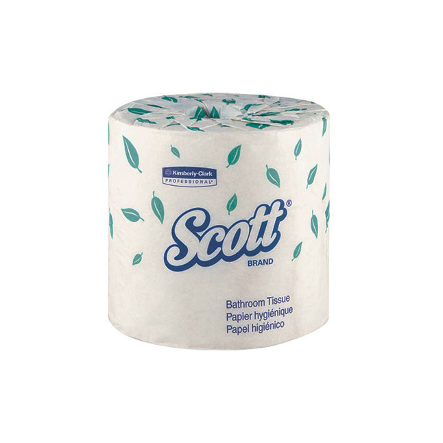 KC48040 SCOTT Toilet Tissue, 2 ply, W10cm x L10cm, White, 40EA/BX