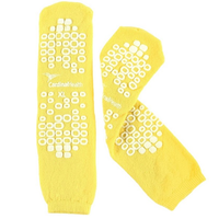 68125-YXLA Patient Slipper, Double Tread, Terry In, Risk Management, XL, Yellow, 1PR/BX