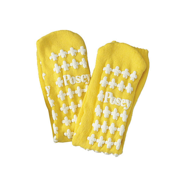 5163-6239Y Fall Management Socks, Non-Skid, Standard, Yellow, 1PR/BX