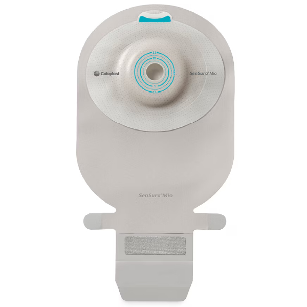 COL16716 SenSura Mio Convex Soft 1-Piece Drainable Pouch, Maxi 28cm - Baseplate hole size: 3/8 - 2in, Transparent, 10EA/BX
