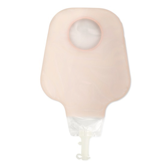 HOL-18103 New Image Drainable Pouch, Two-Piece, 57mm Flange, Pouch Clamp, Transparent, 10EA/BX