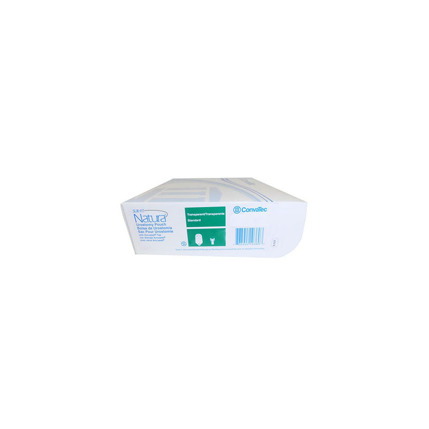CON401553 SUR-FIT Natura Urostomy Pouch, Accuseal Tap with Valve, Standard, L10" 1-3/4" Flange, Opaque, 10EA/BX