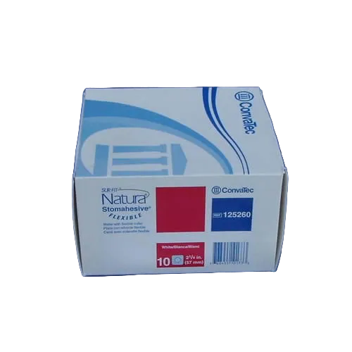 CON125260 SUR-FIT Natura Stomahesive Skin Barrier, Two-Piece, Cut-to-Fit, 2-1/4" Flange, White, 10EA/BX