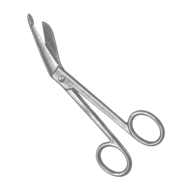 ALMP-26 Bandage Scissor, Universal, One Serrated Blade, L7" Black, 1/EA [DISCONTINUED]