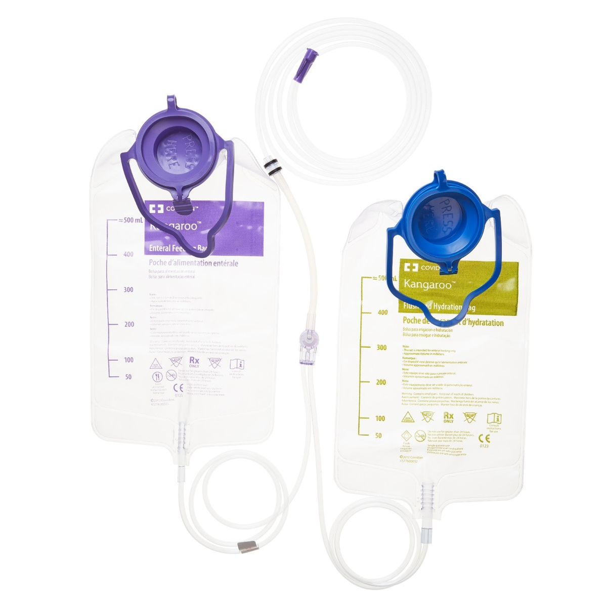 Z674668 Kangaroo ePump 500mL Feed Set with 500mL Flush Bag, 30EA/CA