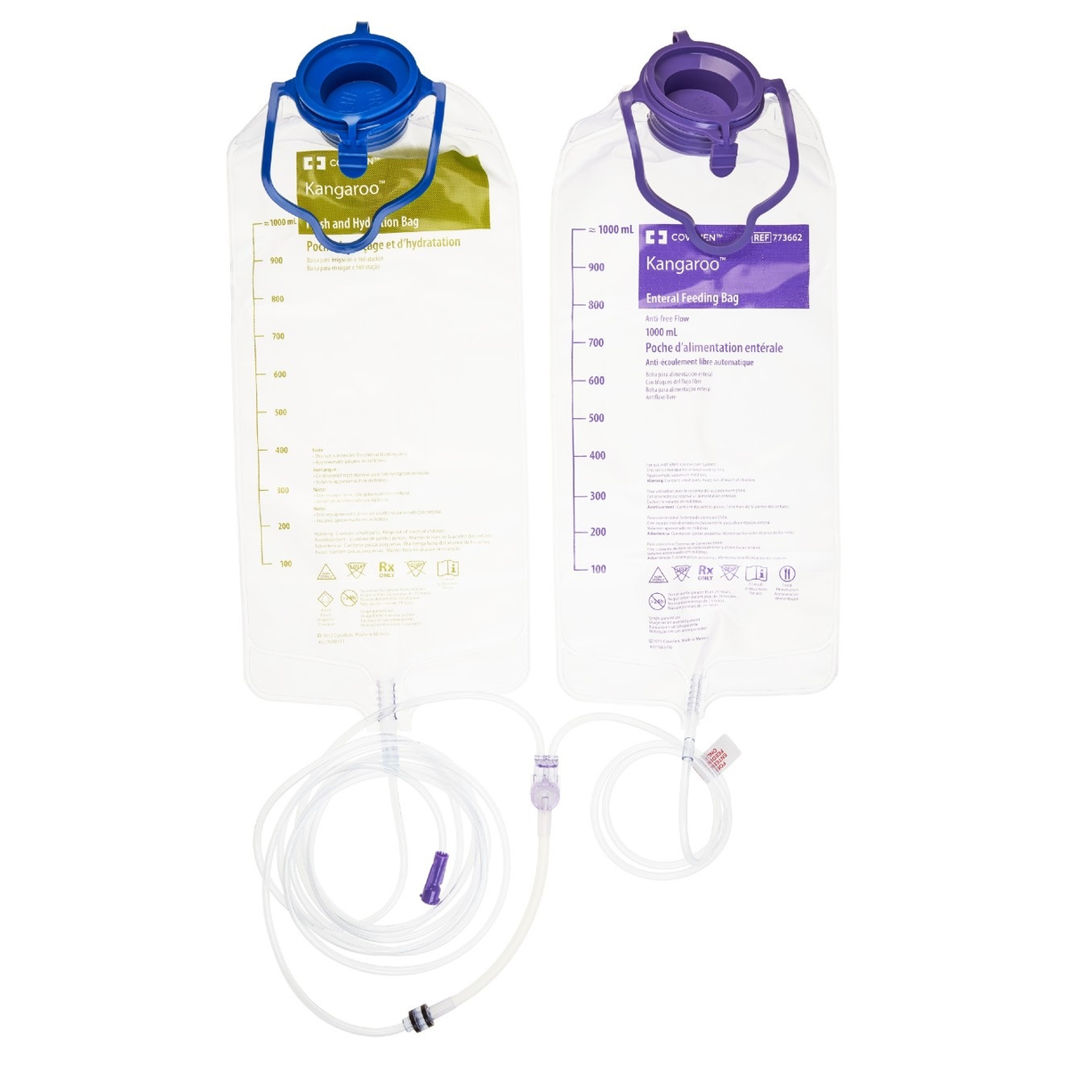 Z773662 Kangaroo ePump 1000mL Feed Set with 1000mL Flush Bag, 30EA/CA