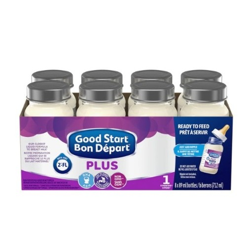 10850050030208 Good Start PLUS 1 Ready-to-Feed Baby Formula Bottle, 89mL, 48EA/BX