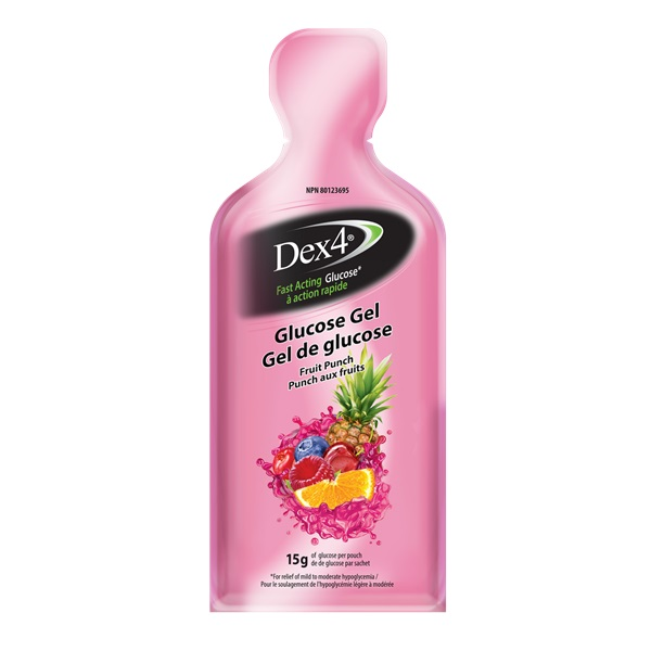 006-337T Dex4 Glucose Gel, Fruit Punch, 15g, 6EA/BX