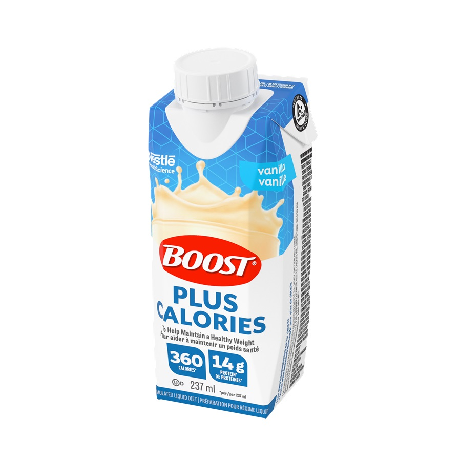 NN12575549 BOOST Plus Calories, Tetra Prisma Pack, 237mL, Vanilla, 24EA/BX