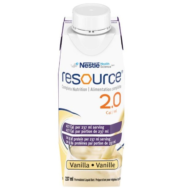 NN12459298 Resource 2.0, Tetra Brik Pack, Vanilla , 237mL, 24EA/BX