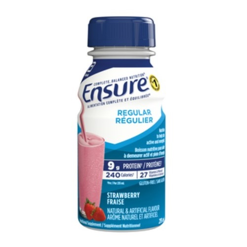 AB6890913 Ensure Regular, Strawberry, 235-mL bottle; 24EA/BX